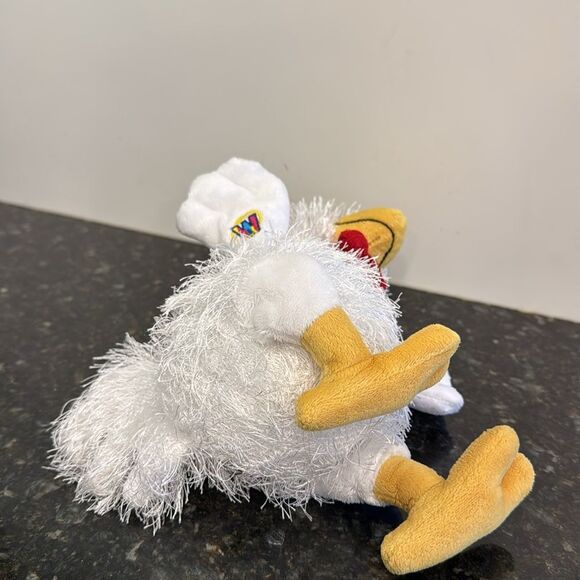 Ganz Webkinz White Fluffy Chicken Plush Stuffed Animal HM205 No Code - Picture 6 of 7